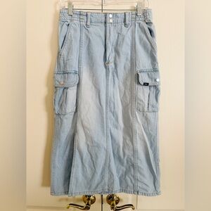 Vans Light Blue Denim Jacket with Gold Stitching